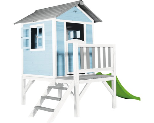 Speelhuis met glijbaan en ladder voor de tuin