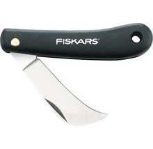 Fiskars oculatiemes met gebogen lemmet en zwart handvat