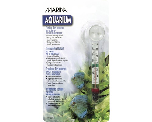 MARINA Aquarium thermometer met zuignap op kaart
