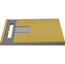 Vloerconstructie met isolatieplaten, dekvloer en vloerverwarming
