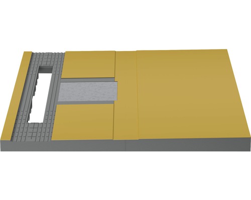 Vloerconstructie met isolatieplaten, dekvloer en vloerverwarming