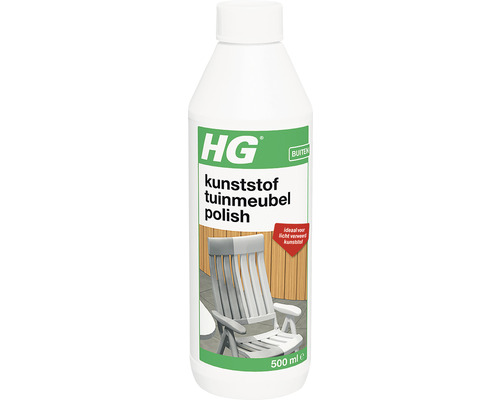 Kunststof tuinmeubel polish in een 500 milliliter fles