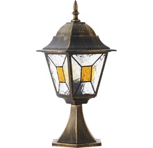 Decoratieve tuinlamp met structuurglas en voet