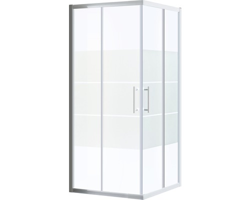 Hoekdouche met horizontale strepen