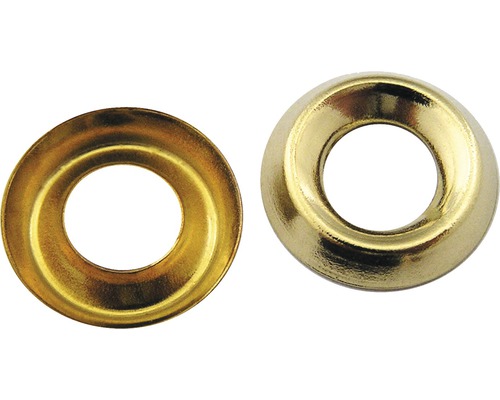 DRESSELHAUS Sierring 6x13 mm messing, 50 stuks Twee goudkleurige holle klinknagels