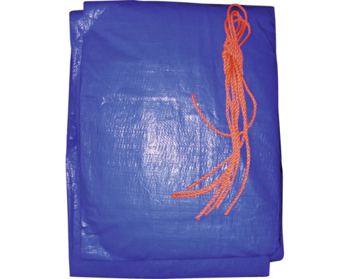 Opgevouwen afdekzeil met koord