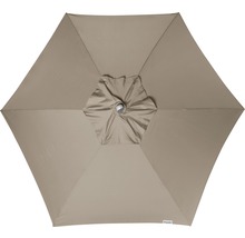 Bovenaanzicht van een rechthoekige parasol