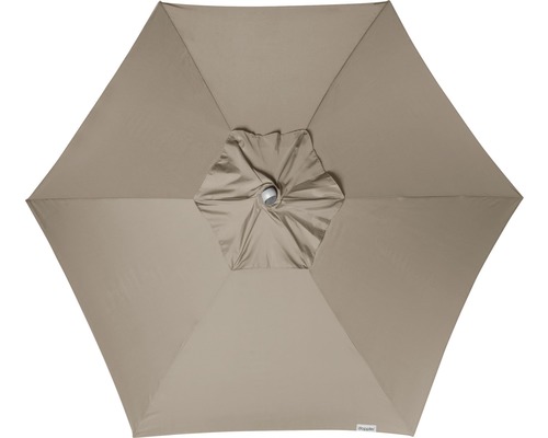 Bovenaanzicht van een rechthoekige parasol