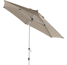 Rechthoekige parasol met zilverkleurig frame