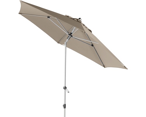 Rechthoekige parasol met zilverkleurig frame