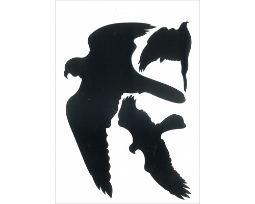 Raamstickers vogelsilhouet zwart
