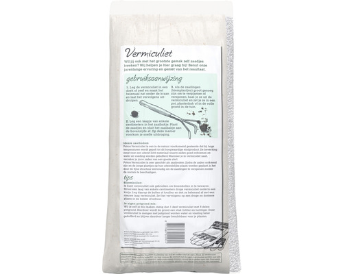 Verpakking vermiculiet voor bodemverbetering in de tuin