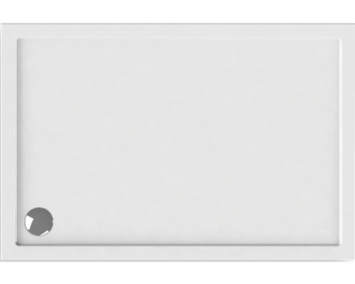 SCHULTE Douchebak extra vlak incl. afvoergarnituur en potenset 80x120x3,5 cm Rechthoekige douchebak met afvoer