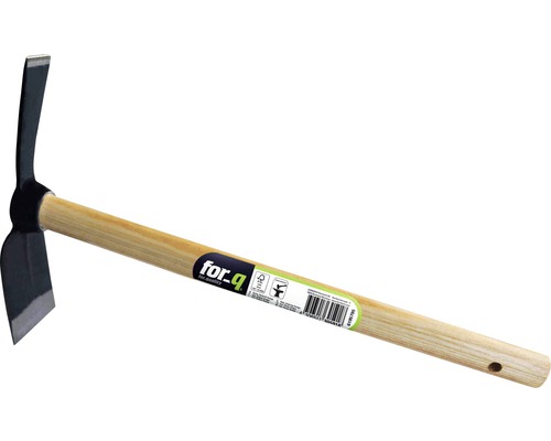 Dubbele vlakke schoffel met houten steel voor tuinwerkzaamheden