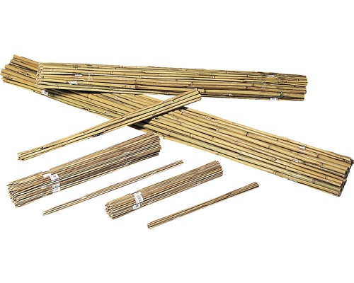 Bundels en matten van bamboestokken