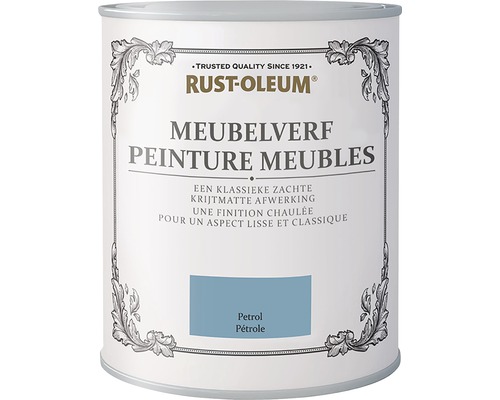 Blik meubelverf petrol van Rust-Oleum