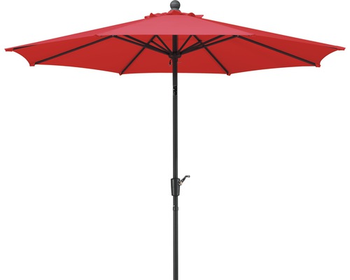 Rode tuinparasol met middenstandaard