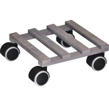 Houten plantenroller met wielen