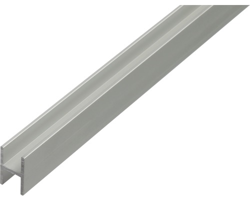 GAH.ALBERTS H-profiel 9,1x12x6,5x1,3 mm aluminium zilver, 100 cm