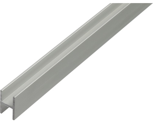 GAH.ALBERTS H-profiel 9,1x12x6,5x1,3 mm aluminium zilver, 100 cm Aluminium H-profiel voor diverse toepassingen