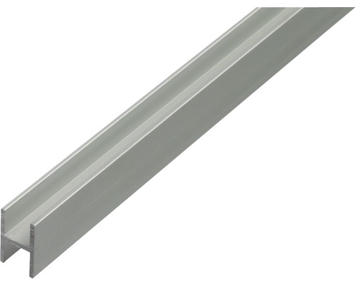 GAH.ALBERTS H-profiel 13x22x10x1,5 mm aluminium zilver, 100 cm Aluminium H-profiel