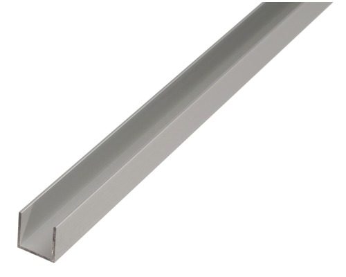 GAH.ALBERTS U-profiel 20x18x20x1,3 mm aluminium zilver, 200 cm Metalen U-profiel