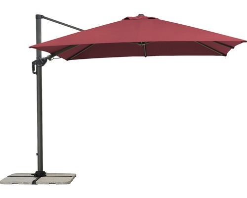 Vrijhangende parasol met voet voor de tuin