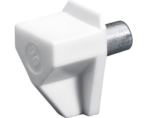 HETTICH Plankendrager kunststof wit 5 mm, 100 stuks Kunststof plankdrager met metalen stift