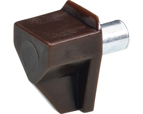 HETTICH Plankdrager 5 mm kunststof bruin, 100 stuks Legborddrager van kunststof met stalen pin