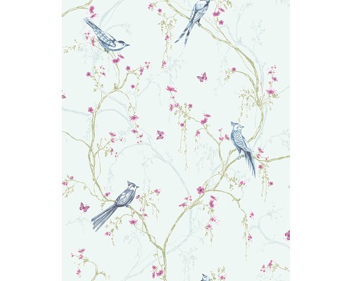 SUPERFRESCO EASY Vliesbehang 101843 vogels blauw