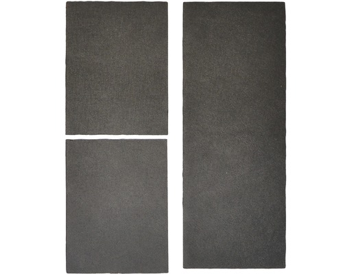 Drie geluidsisolerende panelen voor geluidsreductie.