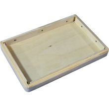 Houten bak met schroeven