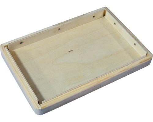Houten bak met schroeven
