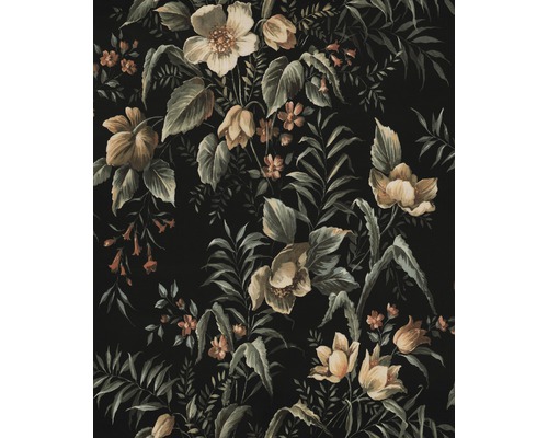 SUPERFRESCO EASY Vliesbehang 103318 Rijksmuseum zwart/groen Behang met bloemmotief