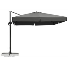 Vrijhangende parasol met stoffen scherm en metalen frame