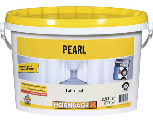 Pearl latex muurverf, 2,5 liter emmer