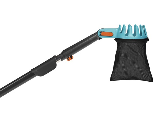 Gereedschap voor het verzamelen van fruit in de tuin met telescopische steel en vangnet