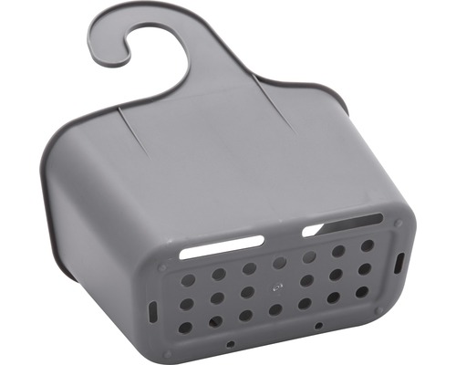 Grijs kunststof aanrechtbakje met haak