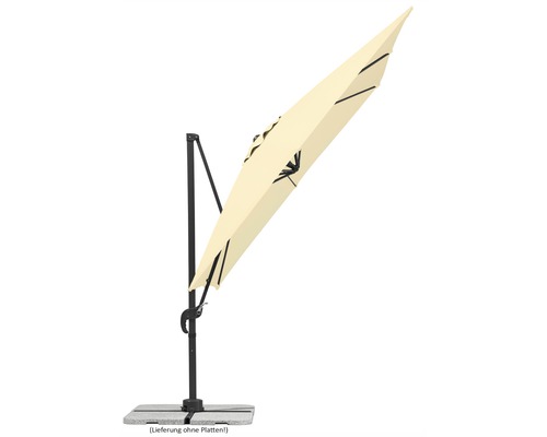 Vrijhangende parasol met parasolvoet