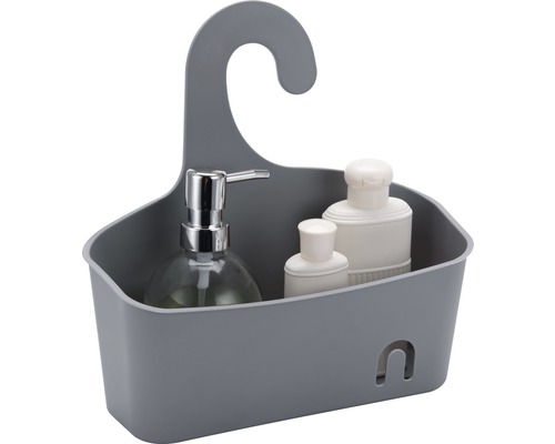 Douchebak met haak voor het opbergen van badkamerartikelen