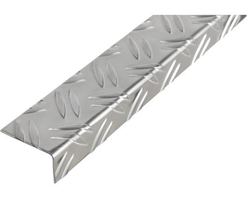 KAISERTHAL Hoekprofiel 53,6x29,5x1,5 mm aluminium traanplaat 200 cm Aluminium trapkantprofiel met traanplaatmotief