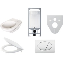 Spoelrandloze toiletset Grenada incl. inbouwreservoir en softclose wc-bril-thumb-1