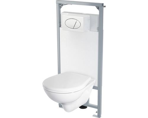 Spoelrandloze toiletset Grenada incl. inbouwreservoir en softclose wc-bril