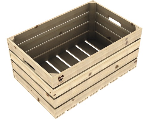 BUILDIFY Houten kist onbehandeld 60x39x30 cm BUILDIFY Houten kist onbehandeld 60x39x30 cm