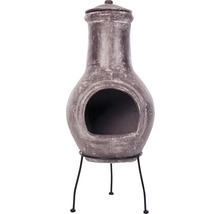 Mexicaanse oven van terracotta op metalen frame met deksel