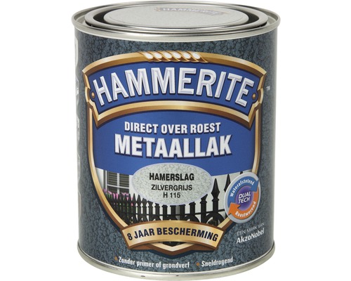 HAMMERITE Metaallak hamerslag zilvergrijs H115 750 ml-0