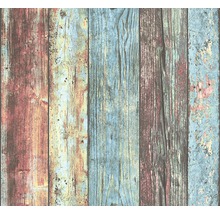 Behang met houten plankenlook