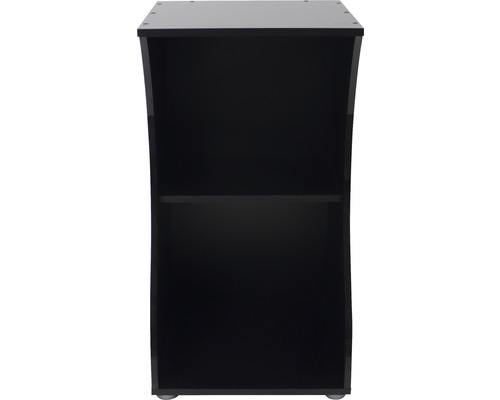 Zwarte badkamerkast met één plank