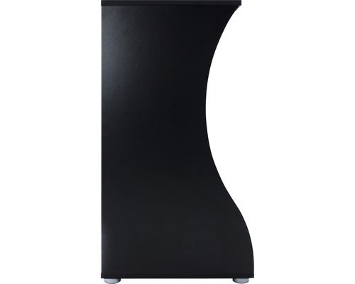 Zijkant van kast met gebogen ontwerp