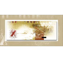 Abstracte wanddecoratie met krantenknipsels en belettering